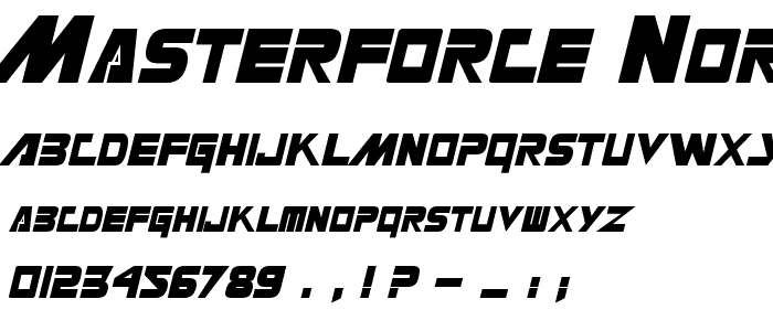 Masterforce Normal font